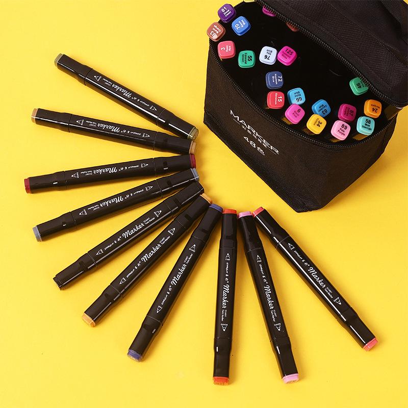 262-Color Dual-Tip Permanent Marker Set for Student Art & Painting