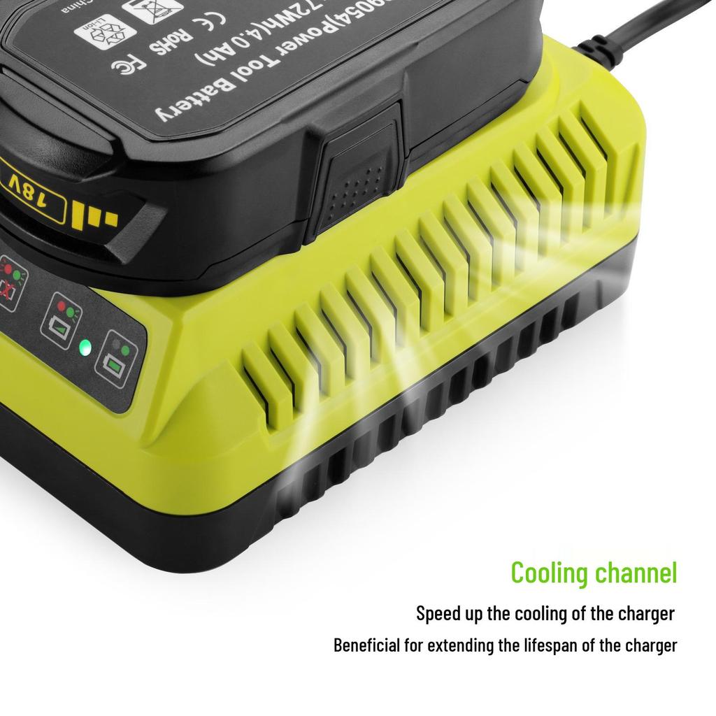 Compatible Charger for RYOBI 12V-18V Ni-Cd/Ni-MH/Lithium Batteries (Model P117)