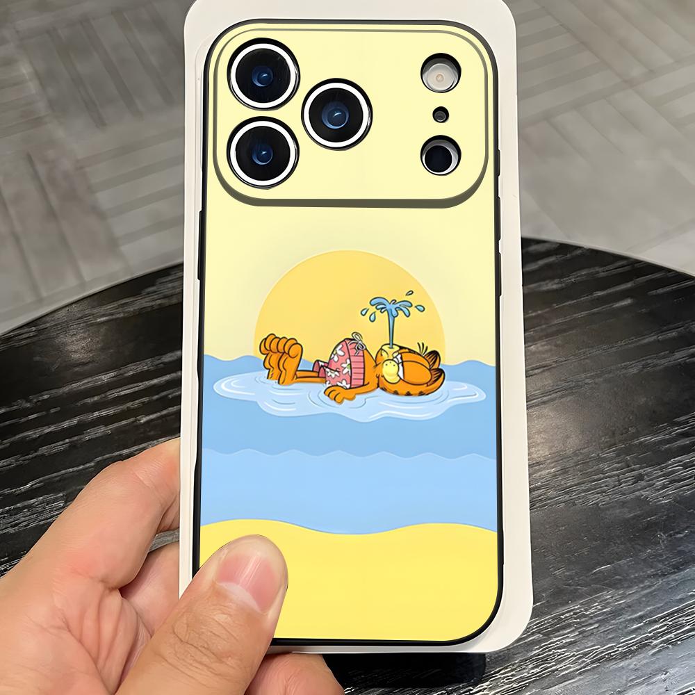 Cute Cat G-GarfieldeS Phone Case For IPhone 17 Pro Max 16 15 14 Pro Max 13 11 X Xs Xr 8 7Plus Silicone Cover