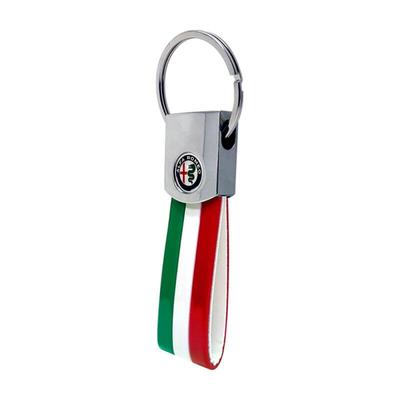 [Quattroerre] Alfa Romeo Aksesuar Anahtarlık GIULIA GIULIETTA STELVIO MITO (İtalyan Rengi), karbon/kırmızı