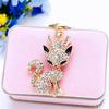 Cute Owl Crystal Rhinestones Crsytal Car Bag Keys Exquisite Pendant Cartoon Trendy Animal Key Chains Bag Charm