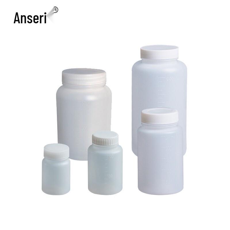 Ansell Sentry Plastic Wide-Mouth Reagent Bottles (5-Pack)
