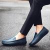 Spring men's casual shoes soft-soled leather lazy large-size Doudou shoes one-pedal driving leather shoes