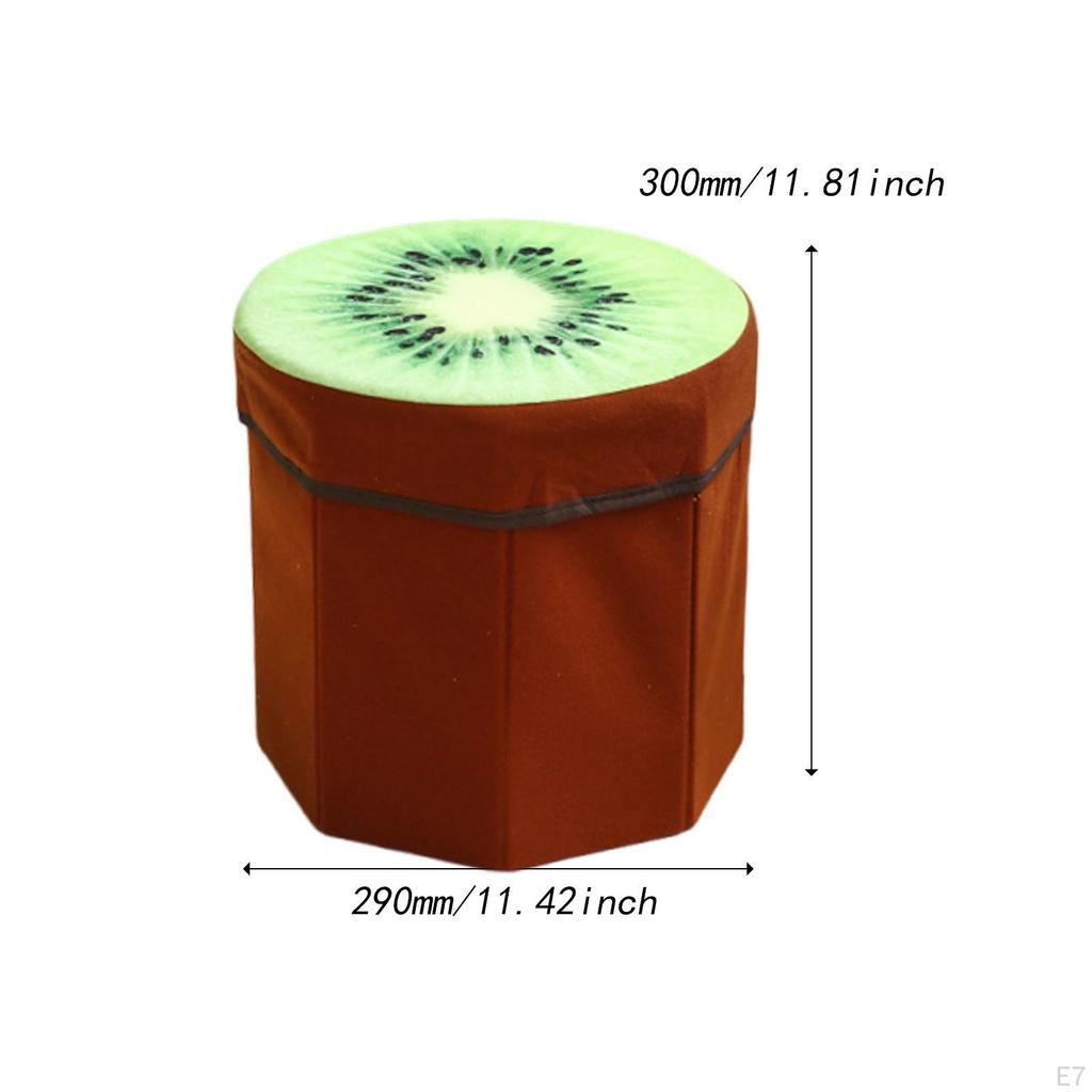 Folding Storage Ottoman Foot Rest Stool Toy Box Seat Chest for Bedroom Office