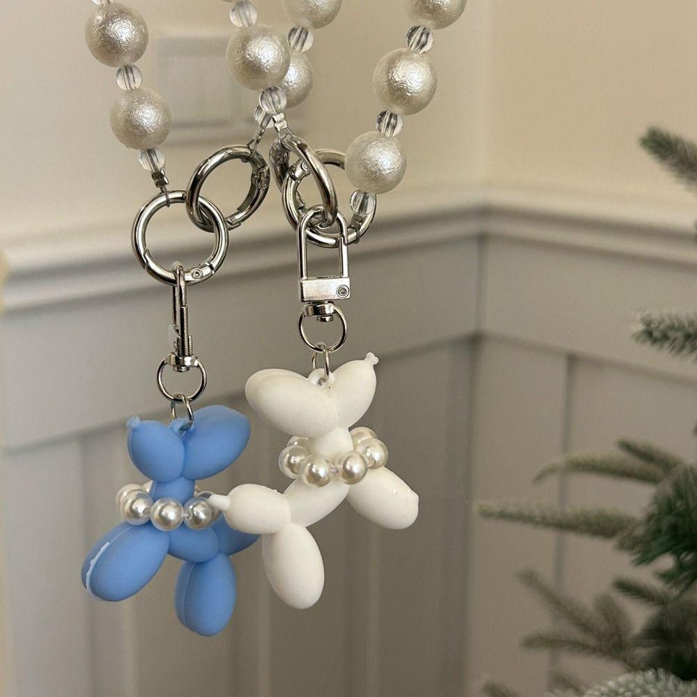 

Ball Chain Cartoon Puppy Pendant Beads Phone Chain Pearl Chain Pendant Key Ring Ornaments чёрный