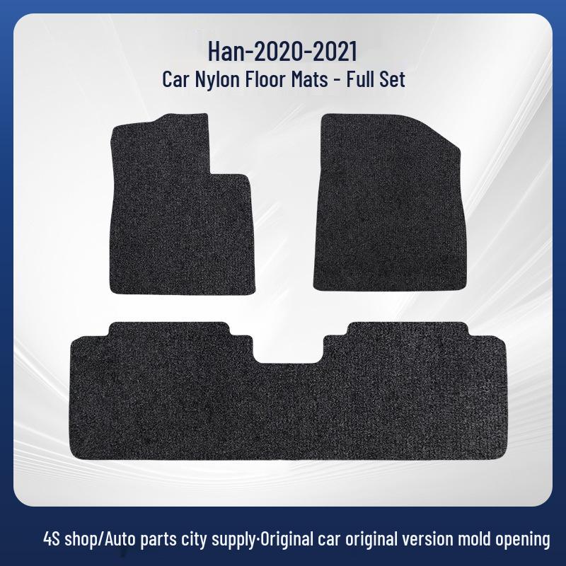 Durable Black Nylon Floor Mats for BYD Han 20-21 Models, Full Coverage