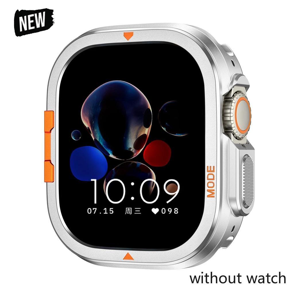 

Luxury Metal Case Aluminum Alloy Frame Case for Apple Watch Series 11 10 46mm Ultra 3 2 49mm case for iWatch Ultra 49mm 46mm for iWatch 11 46mm срібний