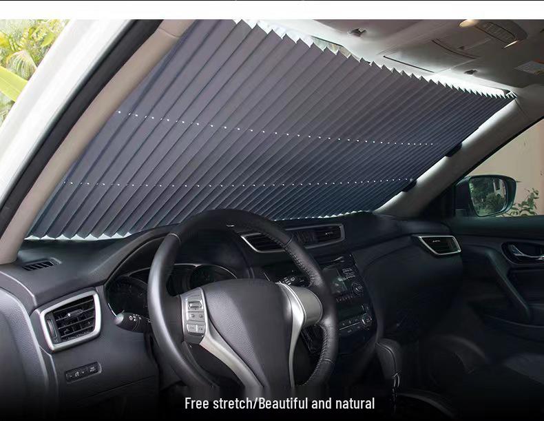 Retractable Car Sunshade Curtain - Windshield Sun Protection Cover