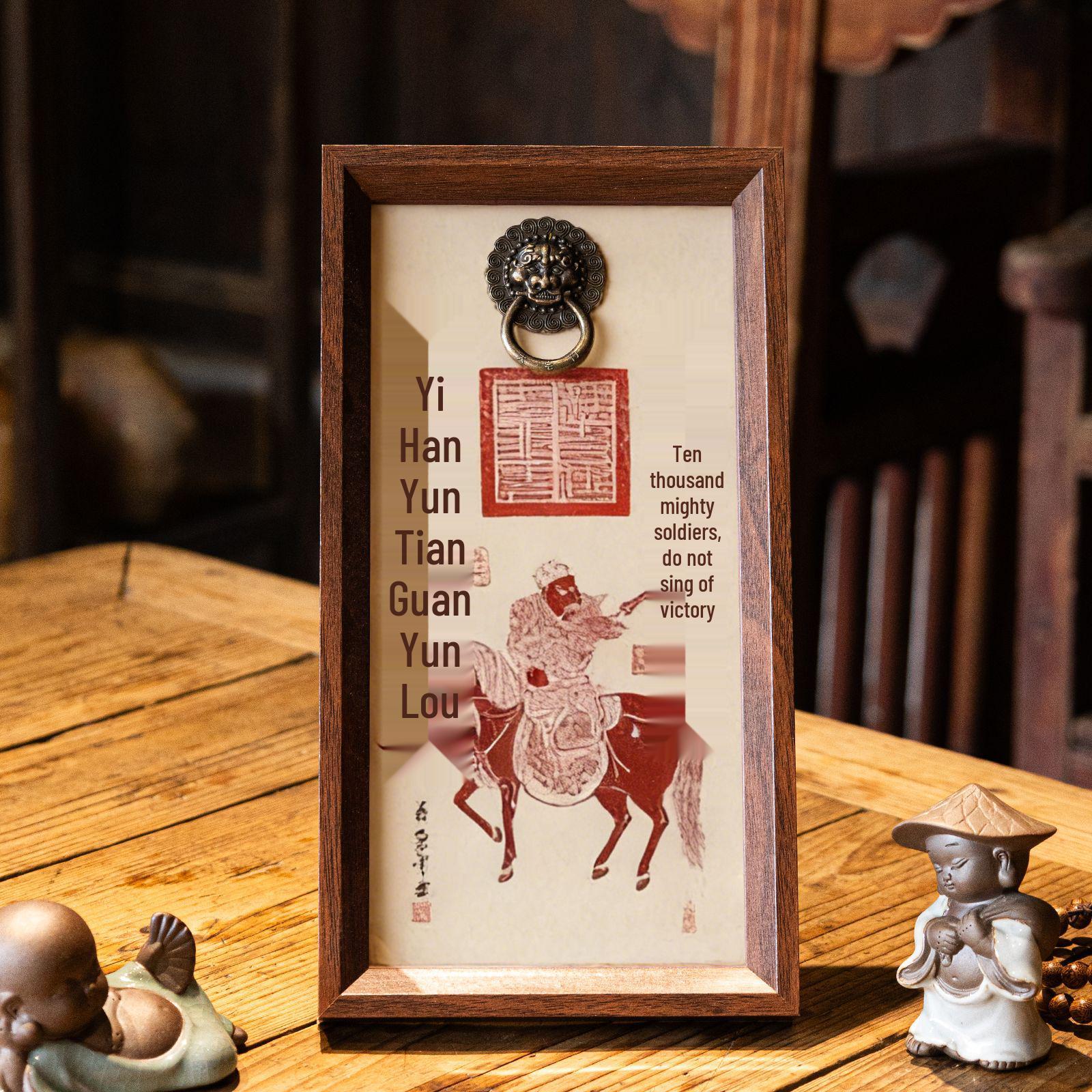 Guan Yu Statue: Martial God of Wealth Ornament for Business and Family Display 14.5x27x2.3 cm