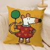 Cute B-Bobo The M-Mouse Cushion Cover Short Plush Double-Sided Print Square Throw Pillow Covers Sofa Home Cushion Decor