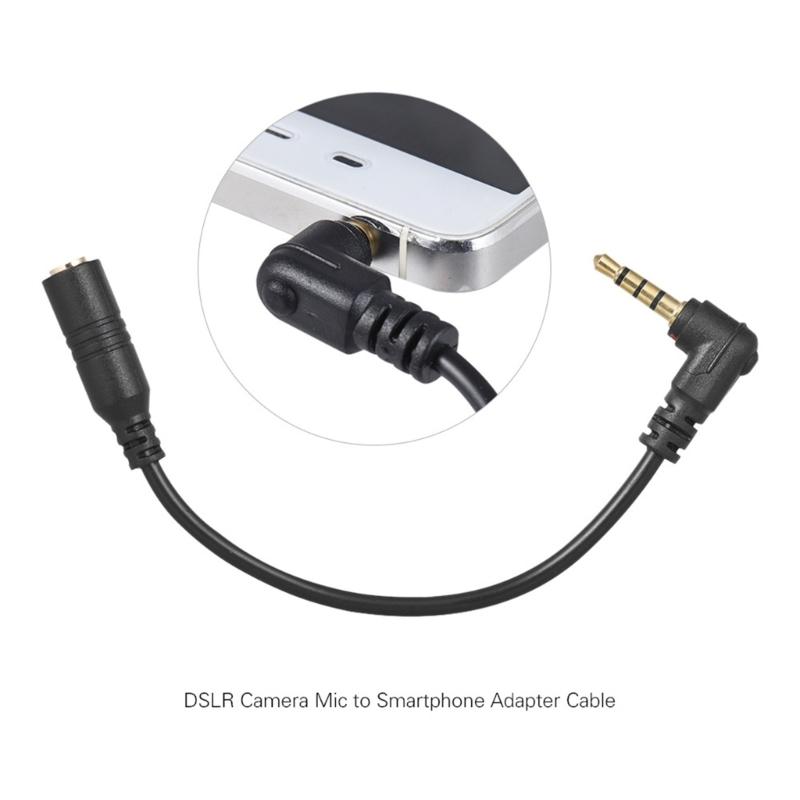 3.5mm Auditory Extension Cord with 90 Degree Right Angled Plug for External Microphone Use Adapter Cord