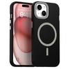 For iPhone 15 Case Compatible with MagSafe TPU+PET Phone Cover with Rhinestone Decor Lens Frame