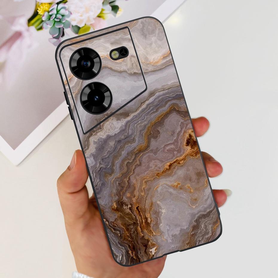 For Tecno Pova 5 LH7n Cool Dragon Pattern Phone Case For Tecno Pova5 4G Soft TPU Black Silicone Cases