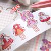 1box Cute Princess Dress Up Sticker Girl Cartoon Washi Tape Set Cute Children's Handbook Character Clothes Decoration Sticker