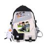 3 Piece School Backpack Set for Students Large Capacity Oxford Cloth Schoolbag with Shoulder Strap and Pencil Case