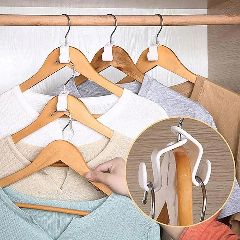 10/5Pcs Hanger Connector Hooks Wardrobe Hangers Space Saving Multifunction Cascading Plastic Bedroom Wardrobe Storage Hook