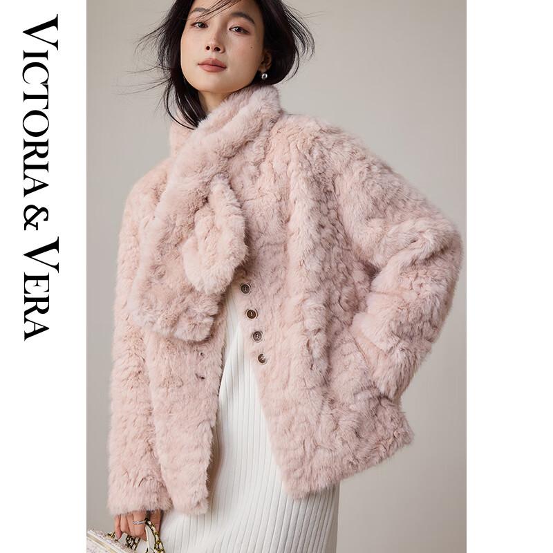 

VICTORIA&VERA Women s Winter Curly V-Neck Short Coat XL