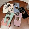Dla Iphone 13 Pro Max Cover luksusowe poszycie etui na telefon ze szklaną folią zabezpieczającą obiektyw Funda Capa dla Iphone 12 11 Pro Max 13