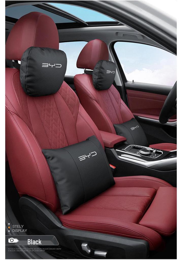 BYD Headrest and Neck Pillow: Compatible with Han, Song Pro, Qin Plus, Song Plus DMI, Tang EV, Yuan Plus, Dolphin Models