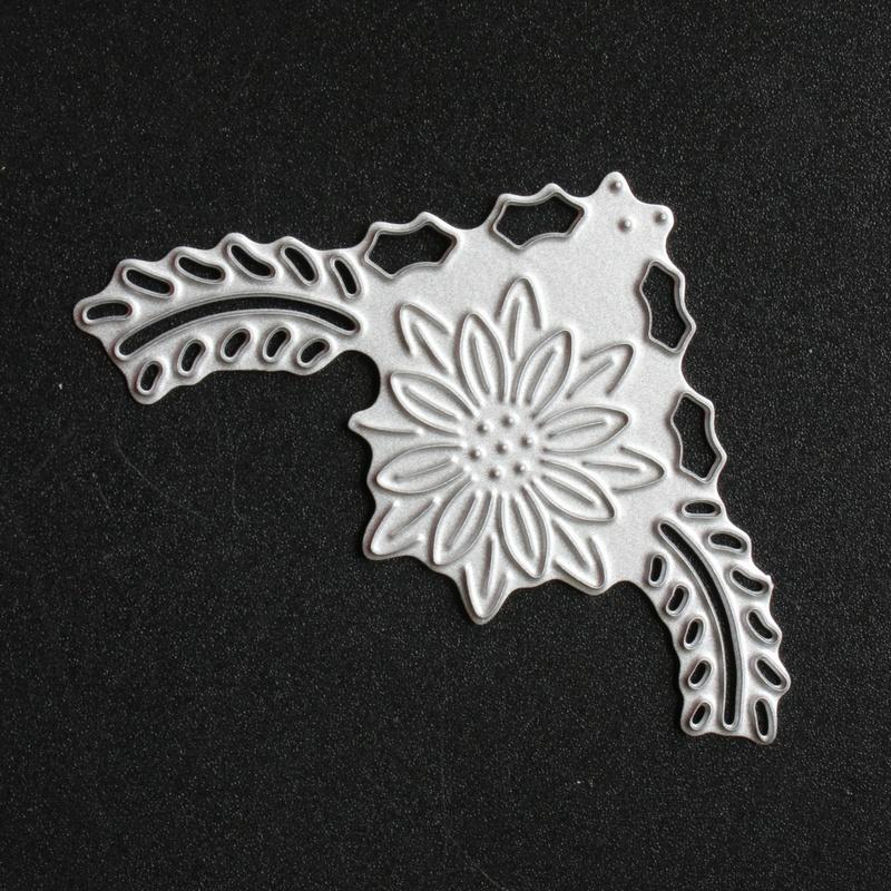 Winkel-Blumen-Spitzen-Stanzformen, Metallschablone, DIY, Scrapbooking, Album, Papier, Karte, Prägung, Handwerk, gestanzt
