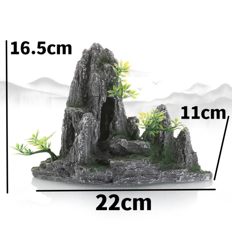 Decorative Rocks Fish Tank Decoration Simulation Rockery Decorative Rocks Landscape for Aquarium Decor Ornaments Resin Rockery