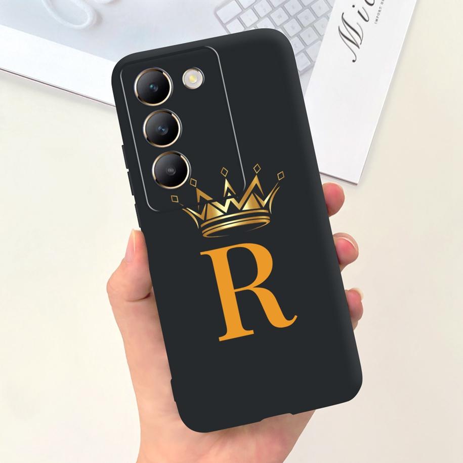 For Vivo Y100 5G Case V2327 Fashion A Z Letters Soft Phone Cases For Vivo Y 100 V30 Lite 5G V40 SE Cover Vivo T3 5G V2334 Fundas