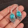 Blue Copper Turquoise Gemstone 925 Sterling Silver Jewelry Handmade Earrings EE-85-32