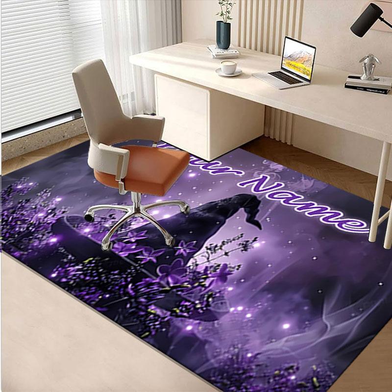 1PC Custom Name Purple Magic Potion Theme Floor Mat Ideal for Living Room, Game Rooms, Office, Bedroom,Floor Mat Playful Design