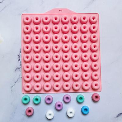 1Pc 64Cavities Mini Doughnut Silicone Molds Diy Choolate Candy  Baking Mould