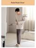 Men's Modal Long Sleeve Pajama Set – Outdoor Wearable, Plus Size, Loose Fit, Casual Homewear for Spring, Autumn, and Winter