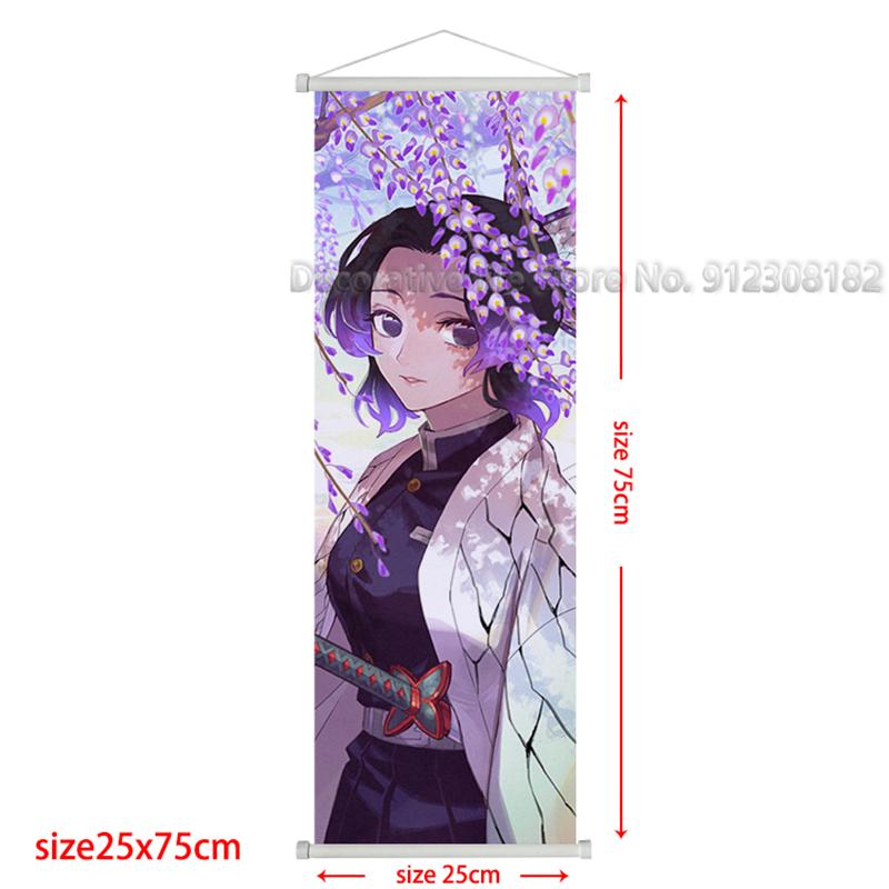 Demon Slayer Scroll Poster Kamado Tanjirou Canvas Painting Nezuko Classic Wall Art Pictures for Living Room Home Decoration