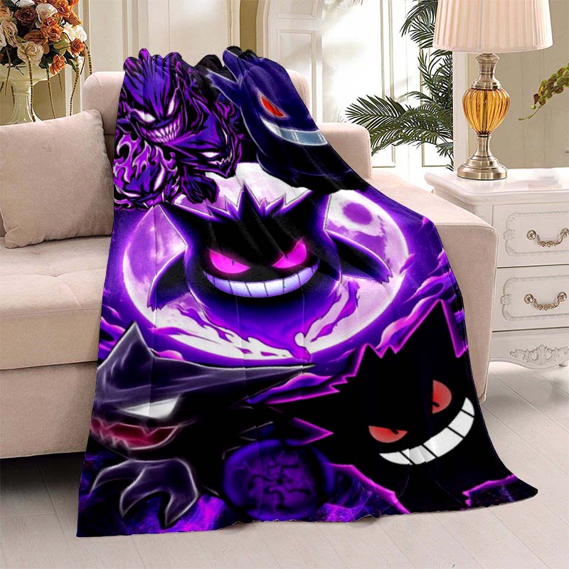 Die neue bedruckte Gengar-Decke für 2026 ist eine warme und bequeme Flanelldecke, geeignet für Schlafzimmer, Sofas, Betten, Stühle, Picknicks