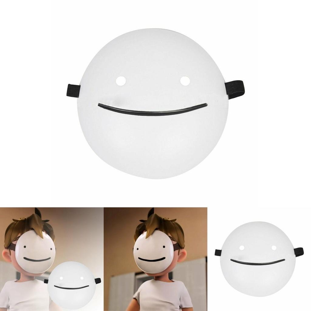 Mască Minecraft Dream Smp Halloween Zâmbet Alb- Material PVC Perfectă Pentru Cosplay Și Sărbători