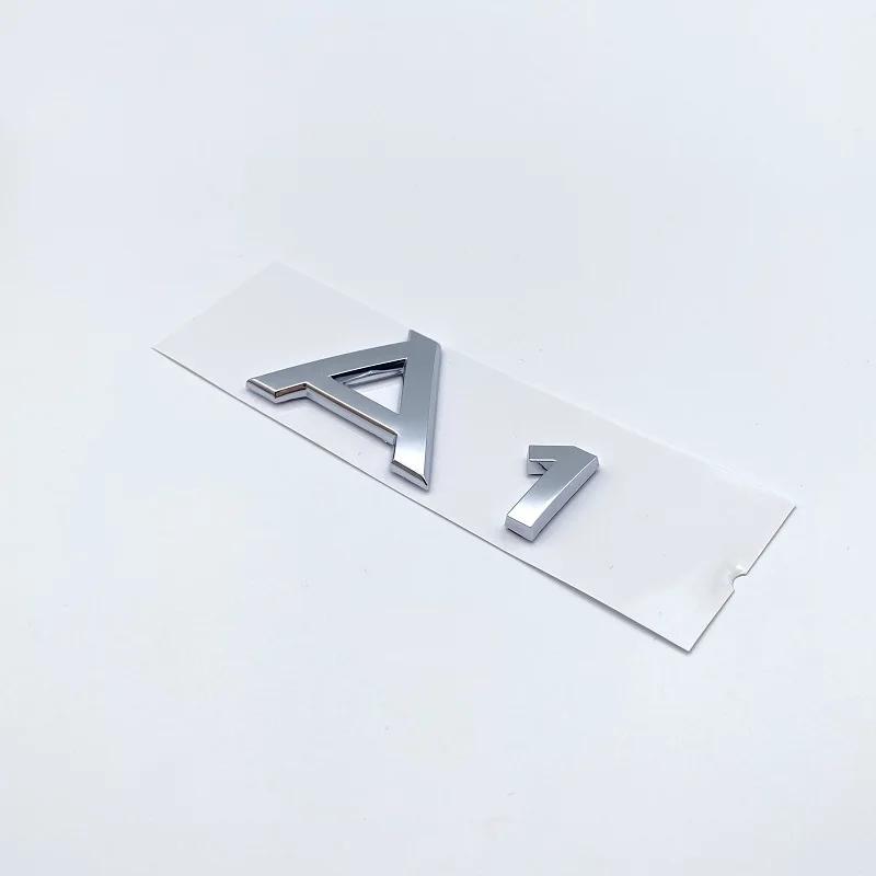 2026 Hot 3D ABS Chrome Glossy Black Letters Numbers Emblem for Audi A3 A4 A5 A6 A7 A8 Q2 Q3 Q5 Q7 Car Trunk Lid Nameplate Badge Sticker