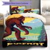 Bigfoot Pattern Bedding Home Decoration Birthday & Festival Gift (1 * duvet cover + 2 * pillowcase, without core)