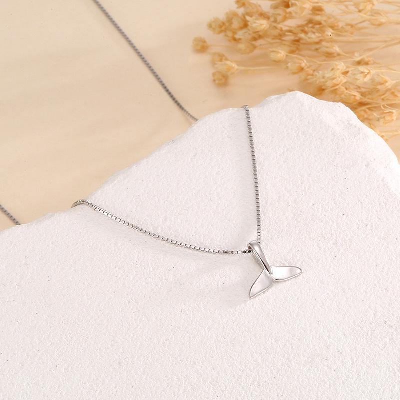 Beixi s925 Sterling Silver Fishtail Necklace - Elegant Women's Choker, Light Luxury Clavicle Chain, New Niche Design Gift