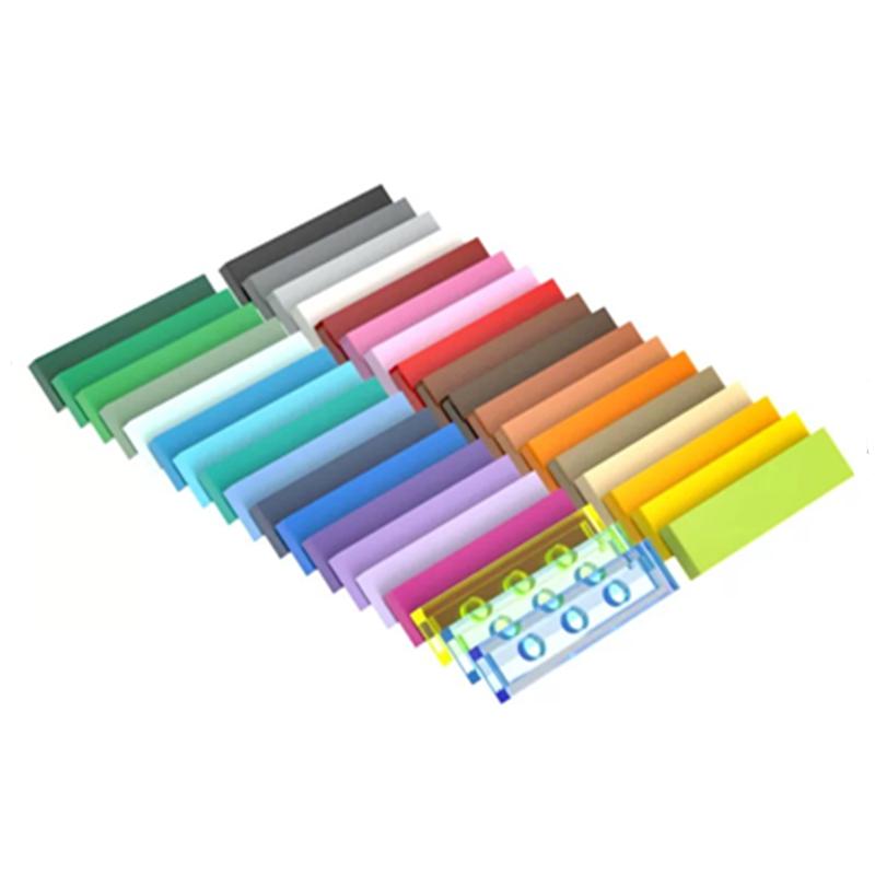 80pcs FLAT TILE 1x4 PLATES 2431 More Colors Compatible With Self-Locking Bricks Building Blocks Toys Accessories