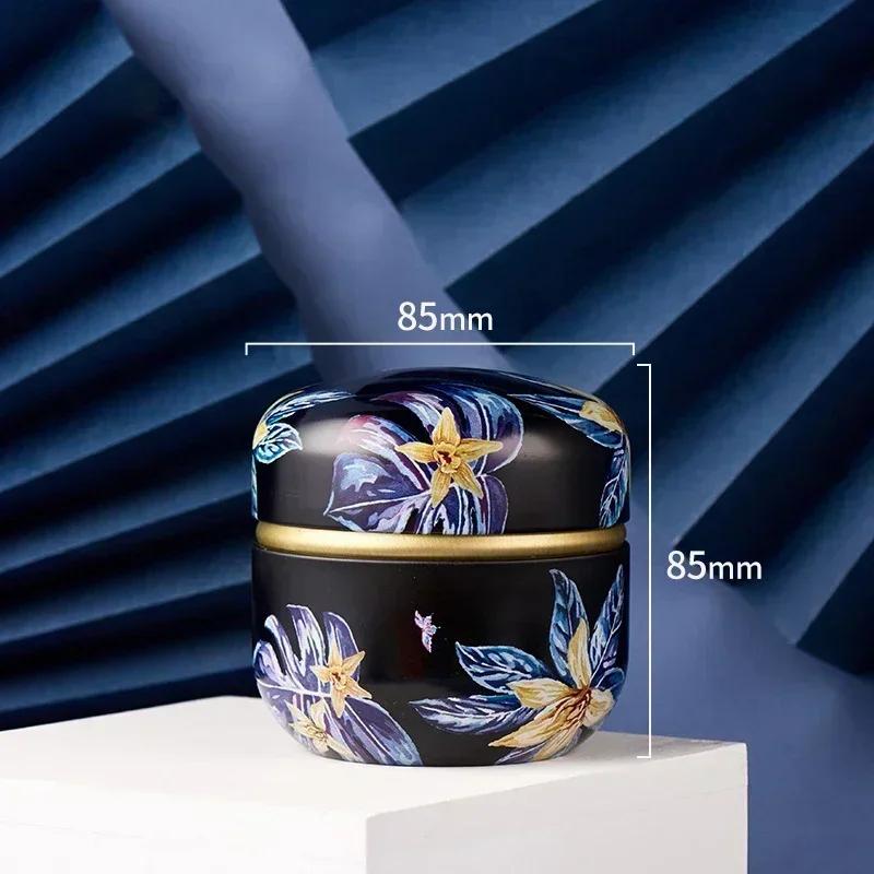 Tea Caddy Mini Portable Storage Boxes Candle Cans Tea Box Containers Snacks Coffee Candy Small Sealed Jars Tin Packaging Teaware