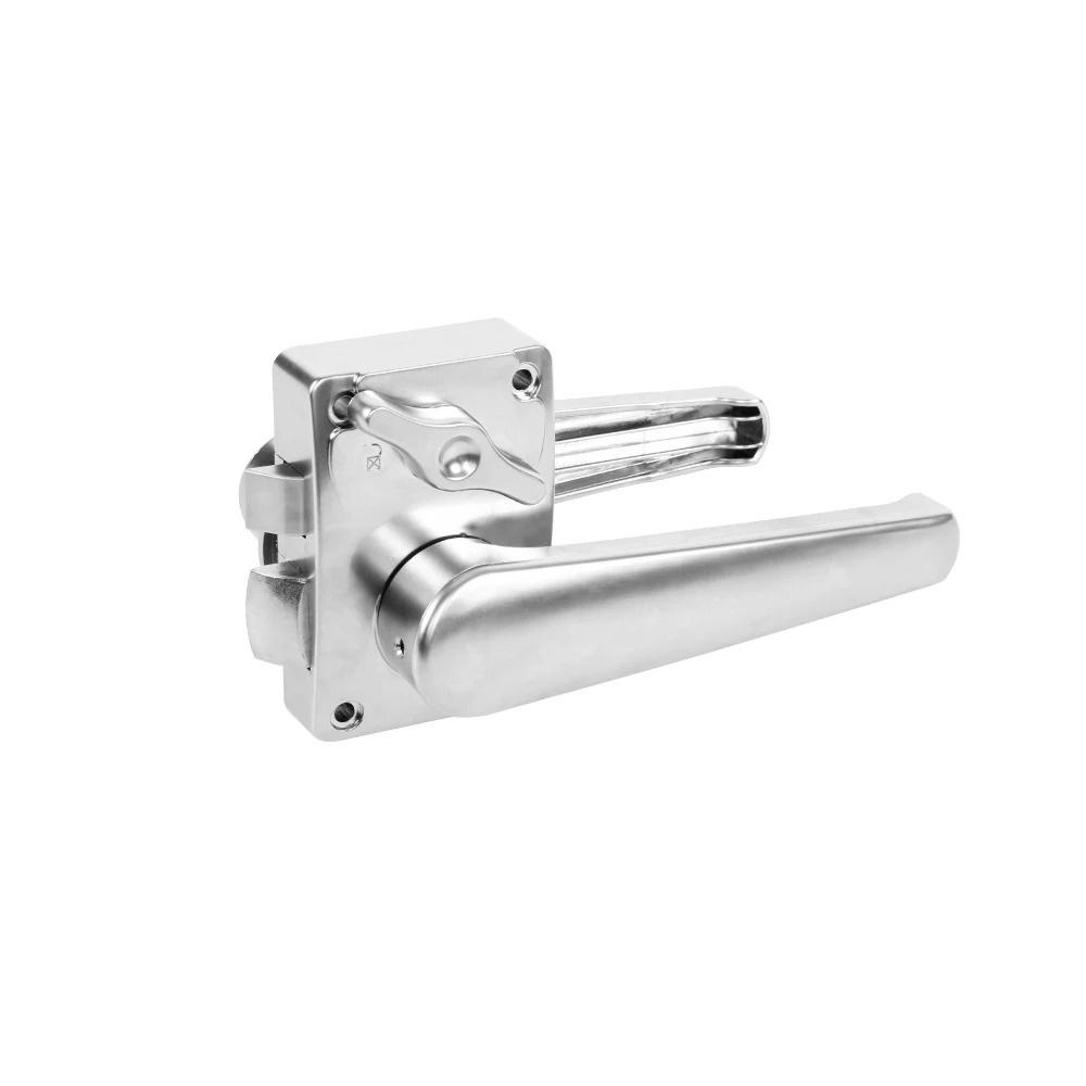 1x Toilet Door Lock Bathroom Door Lock Silver With Reverse Lock For RV Kitchen
