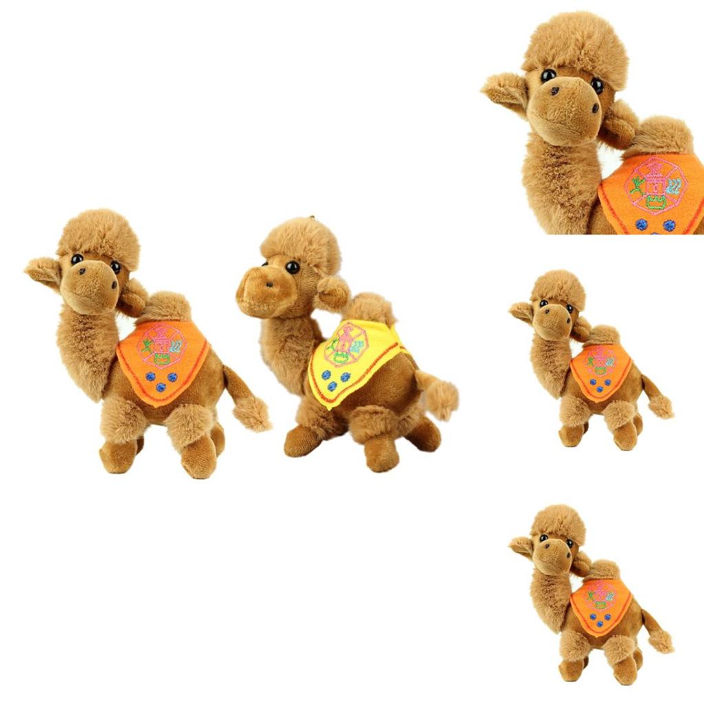 Adorable Desert Camel Plush Toy Soft Stuffed Animal Souvenir For Kids 15cm Pp Cotton