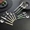 304 Stainless Steel Cutlery Set with Handle Knife Fork Spoon Elegant Western Utensils Dishwasher Safe Tableware for Home Restaurant