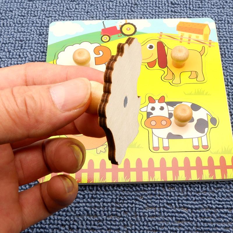 Cartoon-Obst-Greifpuzzlebrett - Montessori-Lernspielzeug für 1-3 Jahre