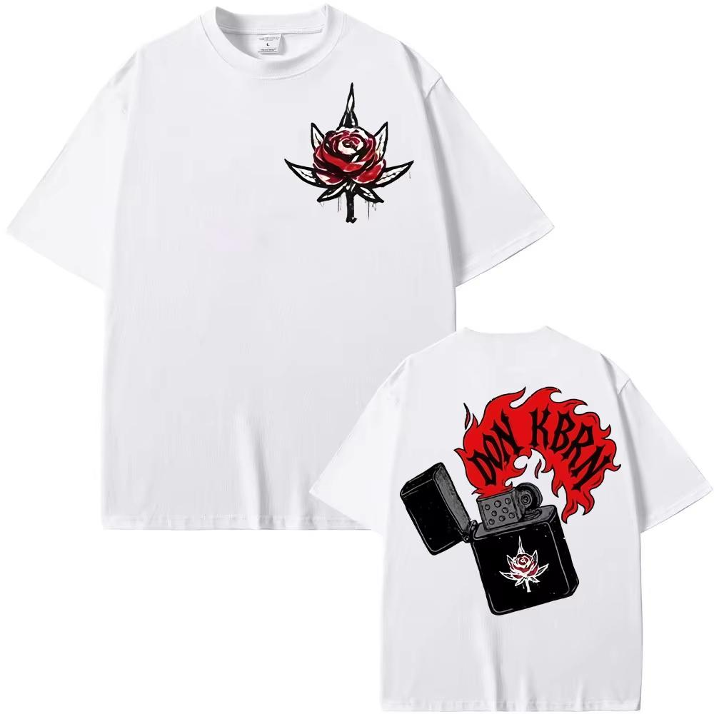 Eladio Carrion Don Kbrn Album Tour Print T Shirts Men Women Harajuku Oversized Hip Hop Retro T-shirt Cotton T Shirt