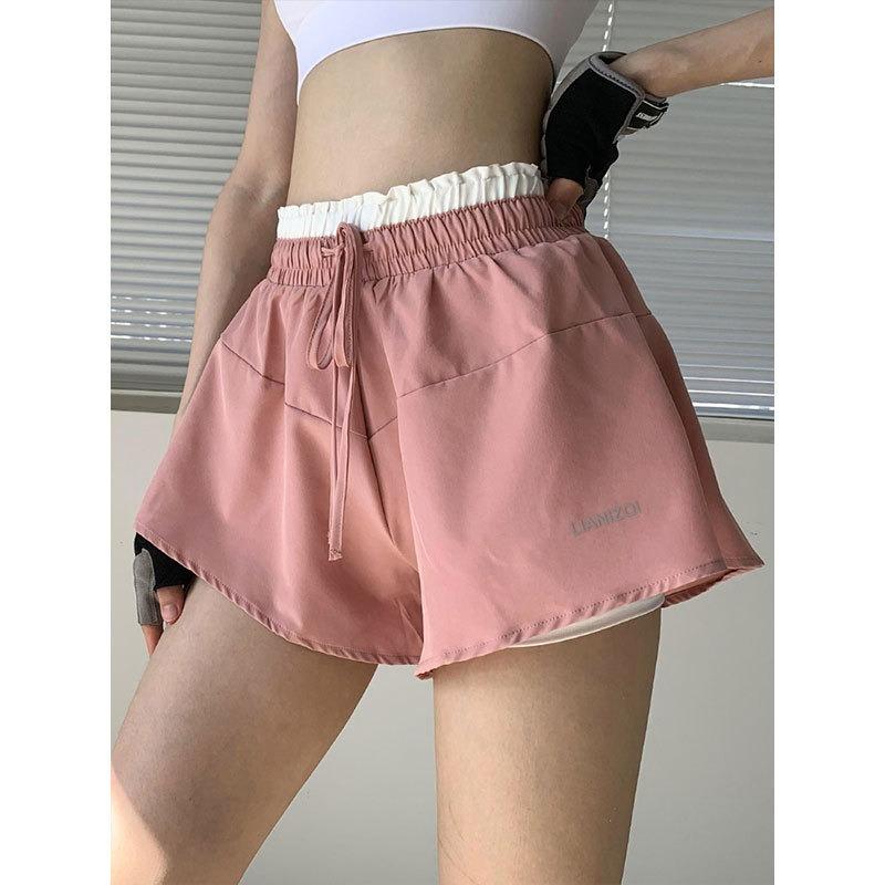 Summer Sports Shorts Women's Loose Running Anti-slip Fitness Pants High-waisted Training Thin Casual Yoga Pants