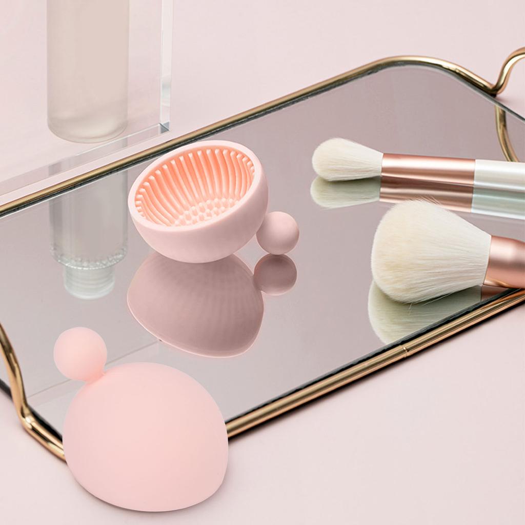 Make-up Pinsel Reinigungsschüssel Matte Zuhause Tragbar Flexibel Silikon Kosmetikpinsel Reiniger Schrubber