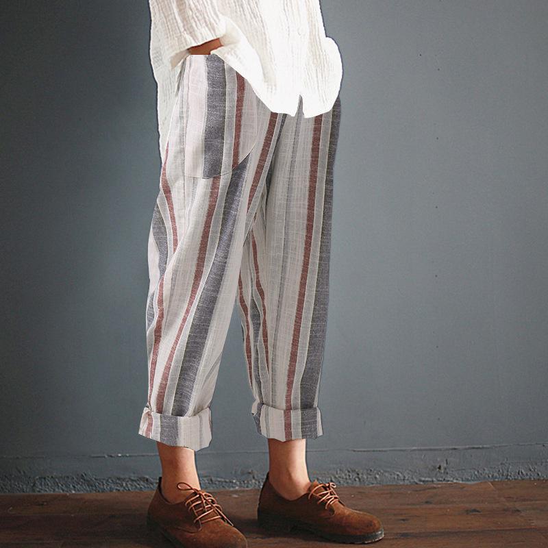 Buy Loose Harem Pants Women Striped 
