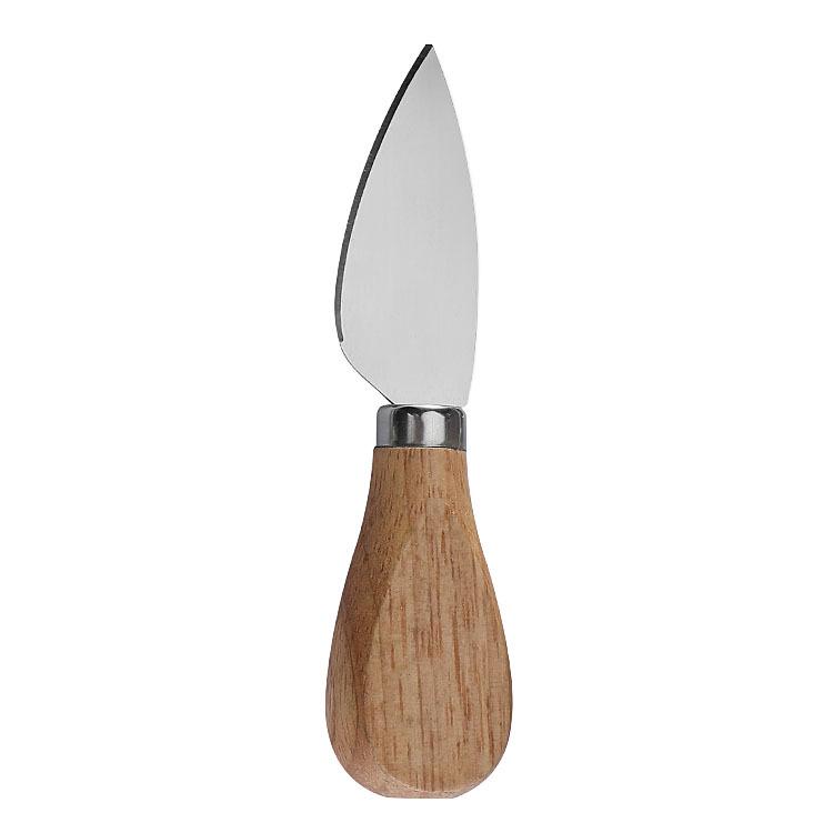 Stainless Steel Cheese & Pizza Knife Set with Wooden Handles