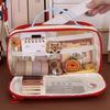 Multi Layers Pencil Bag Large Capacity Makeup Bag Fashion Stationery Storage Bag  Gifts
