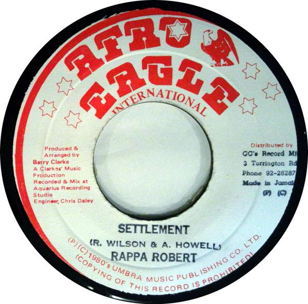 

7-дюймовая пластинка RAPPA ROBERT Settlement NONE Afro Eagle Ямайка Регги Ска Даб Б/у