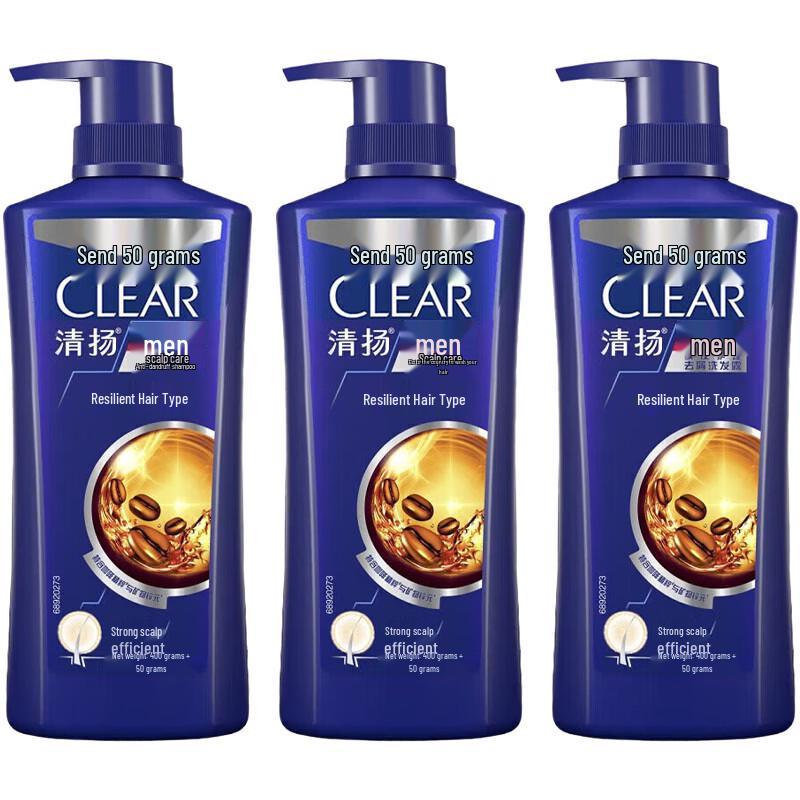 Clear Men Anti-Dandruff Anti-Hair Loss & Strengthening Shampoo 3x450g
